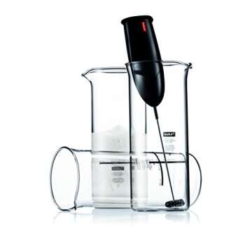Bodum Schiuma Battery Operated Milk Frother for Coffee Lattes, Hot Chocolate, Mocha, Cappuccino, Black