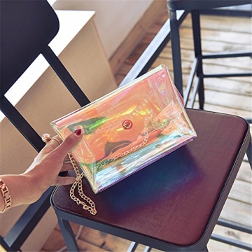 YAIRYANGTZE Holographic Transparent Shoulder Bag