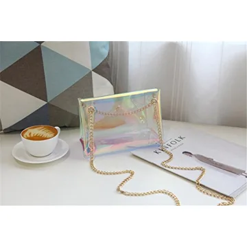 YAIRYANGTZE Holographic Transparent Shoulder Bag