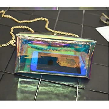 YAIRYANGTZE Holographic Transparent Shoulder Bag