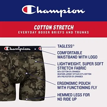 Comfort Stretch Cotton Boxer Briefs 5-Pack in Black