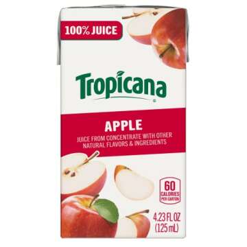 Tropicana 100% Juice Box, Apple Juice, 4.23oz (Pack of 44) - Real Fruit Juices, Vitamin C Rich, No Added Sugars, No Artificial Flavors