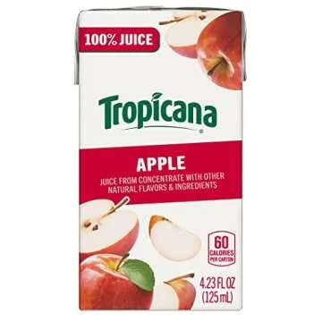 Tropicana 100% Juice Box, Apple Juice, 4.23oz (Pack of 44) - Real Fruit Juices, Vitamin C Rich, No Added Sugars, No Artificial Flavors