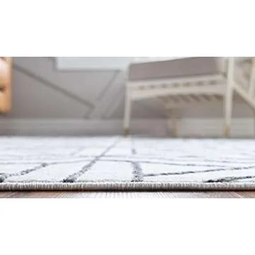 Elegant 8 Ft Round Lattice Trellis Rug for Home Decor