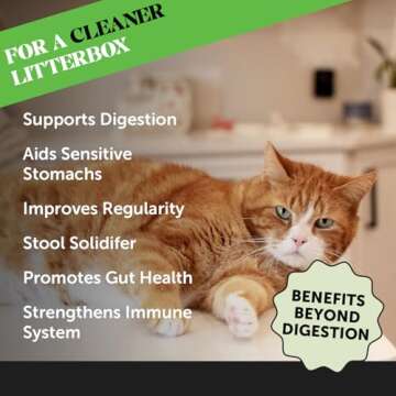 Pet Honesty Digestive Probiotic Powder Supplement for Cats - Digestive Support + Gut Health, Probiot...