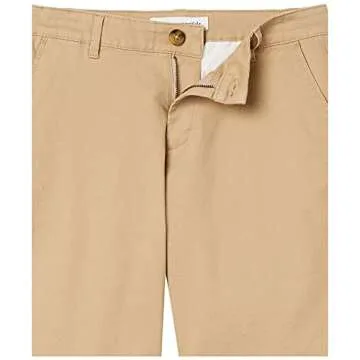Amazon Essentials Women's Mid-Rise Slim-Fit 10" Inseam Bermuda Khaki Short, Khaki Brown, 16