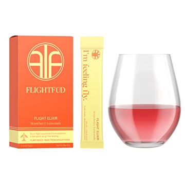 FlightFud Natural Jet Lag Remedy - Drinkable Travel Vitamins for Your Next Journey