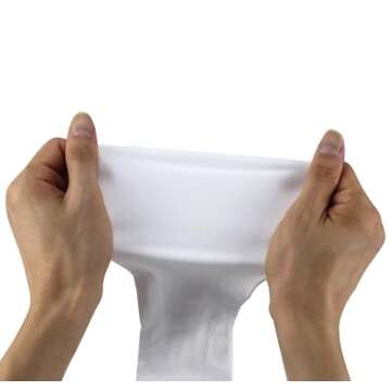 Bestjybt Women's Satin Bow Stockings Thigh High Over Knee Stockings Party Socks (White+Pink)