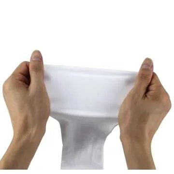 Bestjybt Women's Satin Bow Stockings Thigh High Over Knee Stockings Party Socks (White+Pink)