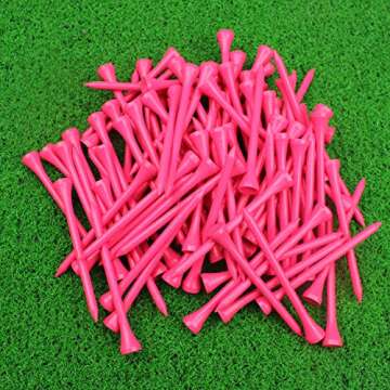 MYKUJA Pink Bamboo Golf Tees 3-1/4 inch for Women