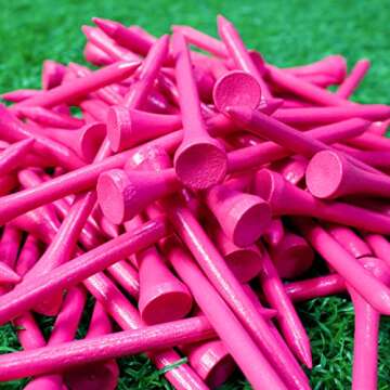 MYKUJA Pink Bamboo Golf Tees 3-1/4 inch for Women