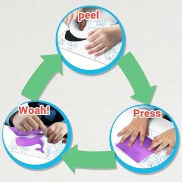 Foil Art Craft Kits for Kids , Animals Mega Mess -free Fun Activity Set for Child, DIY Printing Craft Kits, Gifts for Ages 4 5 6 7 8 9 10 11 12 Years old, Art Supplier Travel Toys for Boys Girls