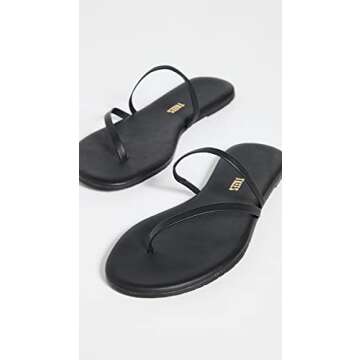 TKEES Women's Sarit Sandals, Black, 10 Medium US