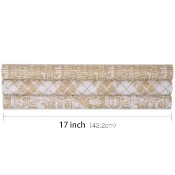 RUSPEPA Christmas Kraft Wrapping Paper - 3 Rolls of Holiday Joy