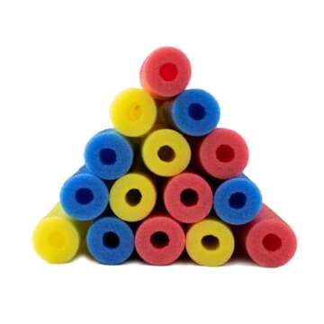 In The Swim 40-Pack, 2-Inch Diameter Standard Pool Noodles – Soft Large Foam Noodles for Extra Buo...