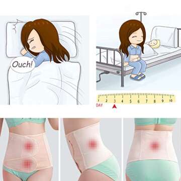 Postpartum Belly Band Wrap C section Belly Binder Abdominal Binder Post Partum Waste Shrinker Postpa...