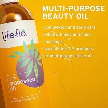 LIFE-FLO Carrier Oil | 16oz (Pure Grapeseed Oil)
