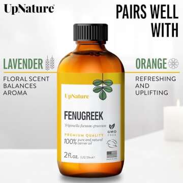 UpNature Fenugreek Oil - Pure Essential Oil for Hair and Skin