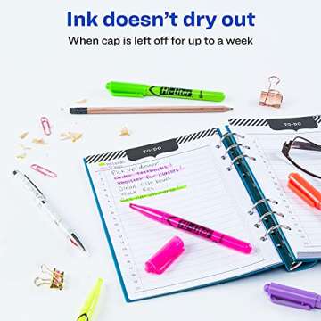 AVERY Hi-Liter Highlighters with Smear Safe Ink - 6 Colors
