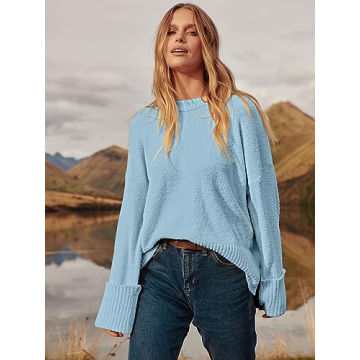 Trendy ANRABESS Women's Fuzzy Knit Oversized Sweater