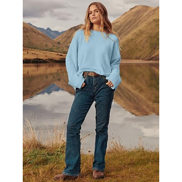 Trendy ANRABESS Women's Fuzzy Knit Oversized Sweater