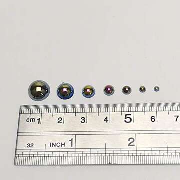 Chenkou Craft 3000PCS 1 Box Black Round Flatback Imitation Half Pearls Bead Loose Beads Gem (Black H...