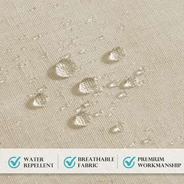 RYB HOME Farmhouse Sheer Outdoor Curtains, Elegant & Functional