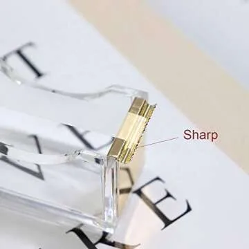 Stapler and Tape Dispenser Kit Acrylic Desk Organize Accessories Scissors Clear Tape Dispenser Gold Stapler Office Supplies