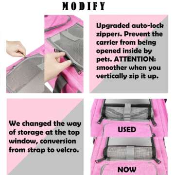 GAPZER Pet Carrier for Large and Medium Cats, Soft-Sided Pet Carrier for Big Medium Cats and Puppy Dog Carriers Cat Carriers, Pet Privacy Protection Travel Carrier