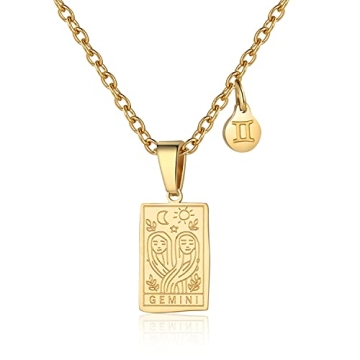 Elegant Zodiac Sign Necklace for Women in Gold