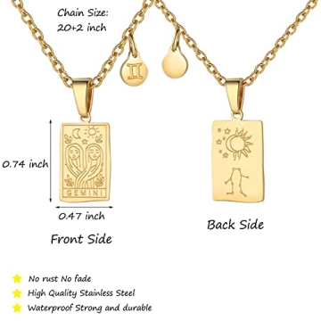 Elegant Zodiac Sign Necklace for Women in Gold