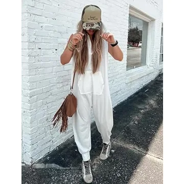 Tanming Casual Hooded Jumpsuit for Women