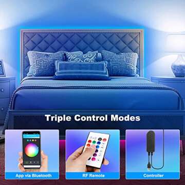 Tatazone Bluetooth RGBWW LED Lights for 70-75 Inch TV with App Control, RGB+Tunable White 3000K-6500K TV LED Backlight with RF Remote, Music Sync Indoor USB LED TV Lights for TV, Gaming
