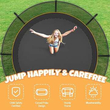 Kiivakii Trampoline 12FT 14FT, Outdoor Trampolines for Kids and Adults, Recreational Trampoline with...