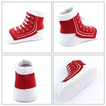 Fly Love 6 Pairs Baby Cotton Sneaker Ankle Socks