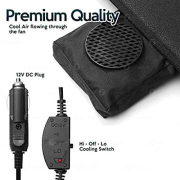 Zone Tech Adjustable Cooling Car Seat Cushion for Comfort