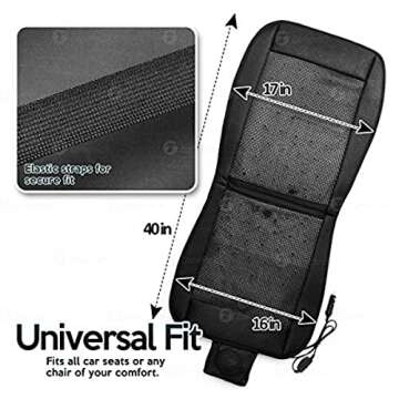 Zone Tech Adjustable Cooling Car Seat Cushion for Comfort