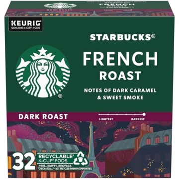 Starbucks French Roast K-Cup Coffee Pods - Bold, Rich, 32 Count