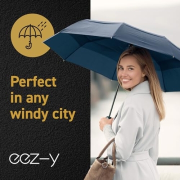 Compact Windproof Travel Umbrella with Auto Open/Close