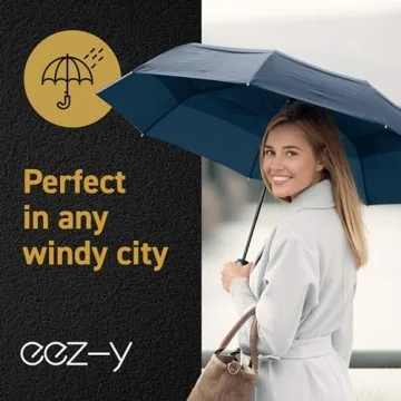 Compact Windproof Travel Umbrella with Auto Open/Close