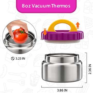 Versatile MAISON HUIS 8oz Vacuum Insulated Soup Thermo Food Jar