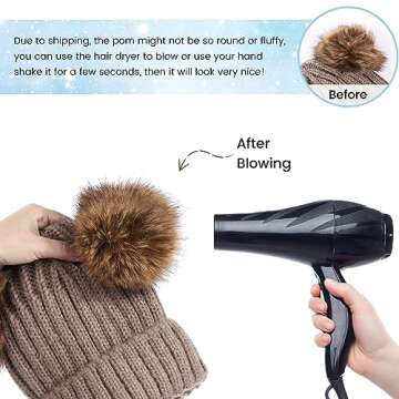 Stylish Arctic Paw Winter Beanie Hat with Double Pom Poms