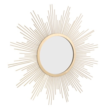 Stonebriar Antique Gold Starburst Wall Mirror for Stylish Decor