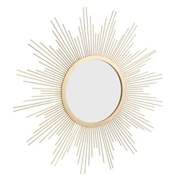 Stonebriar Antique Gold Starburst Wall Mirror for Stylish Decor