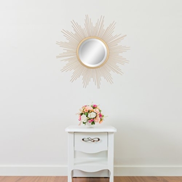 Stonebriar Antique Gold Starburst Wall Mirror for Stylish Decor