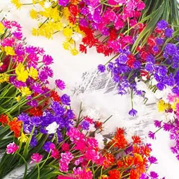 Grunyia 8 Bundles Lifelike Artificial Daffodil Flowers