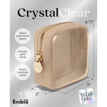 Stylish Embla Clear Cosmetic Bag for Travel and Organization