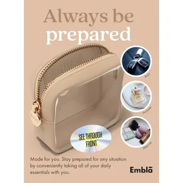 Stylish Embla Clear Cosmetic Bag for Travel and Organization