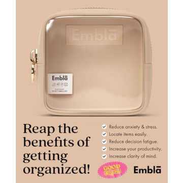 Stylish Embla Clear Cosmetic Bag for Travel and Organization