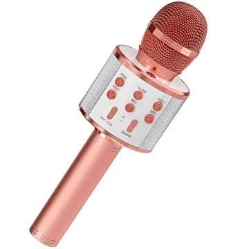 GIFTMIC Kids Microphone for Singing, Wireless Bluetooth Karaoke Microphone for Adults, Portable Hand...